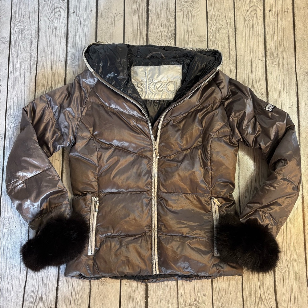 Skea Women's Shimmering gray Ski Jacket goose down - size 8